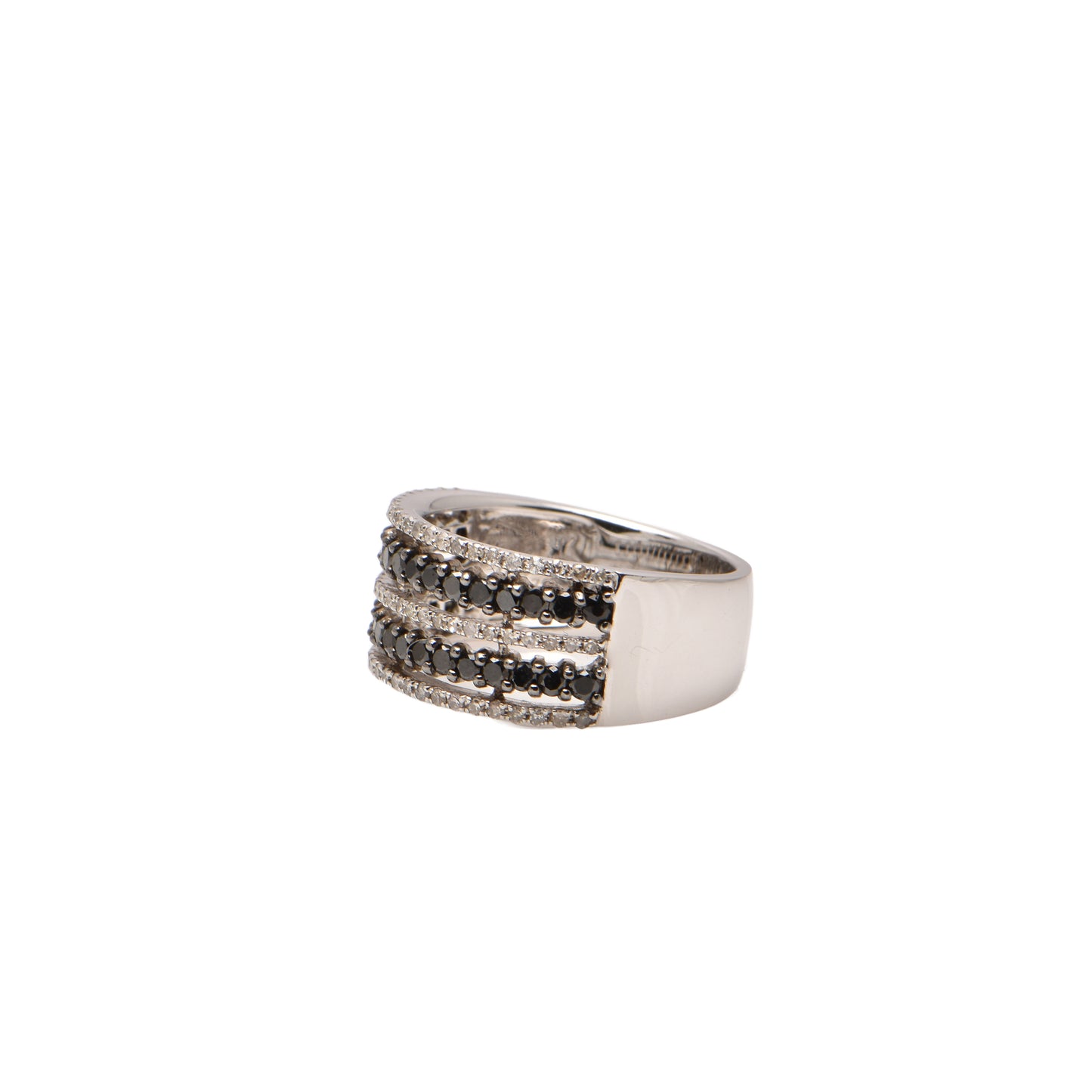 Black and White Diamond Ring