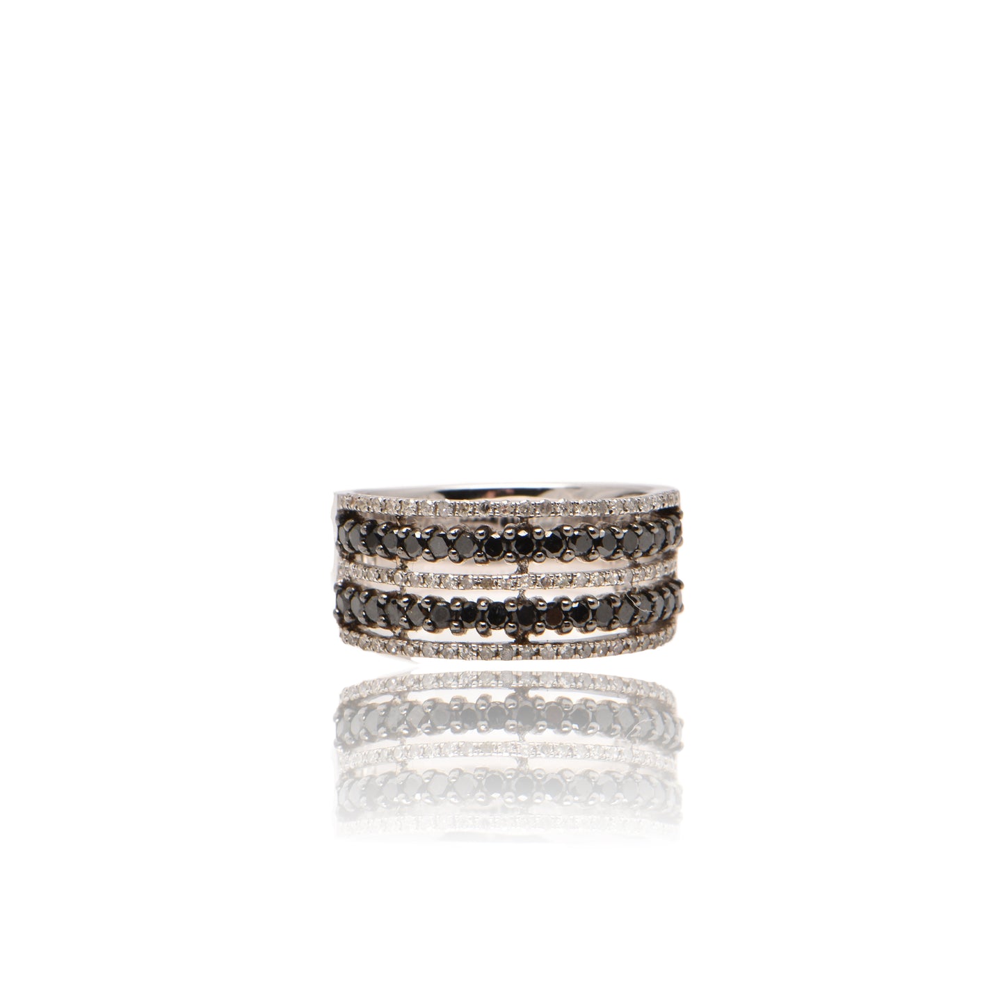 Black and White Diamond Ring