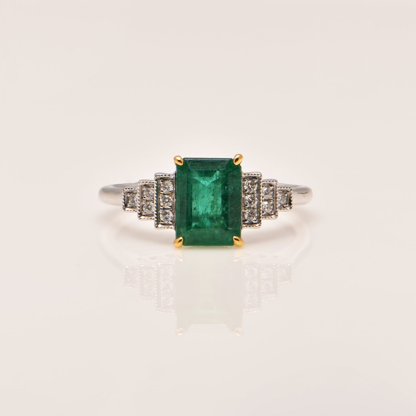 Emerald and Diamond Ring