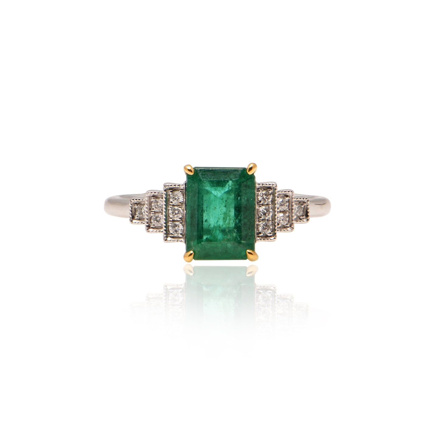 Emerald and Diamond Ring