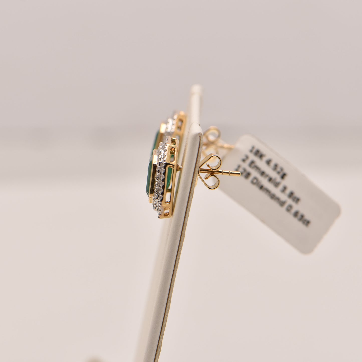 Emerald and Diamond Earrings in 18ct Two-tone Gold
