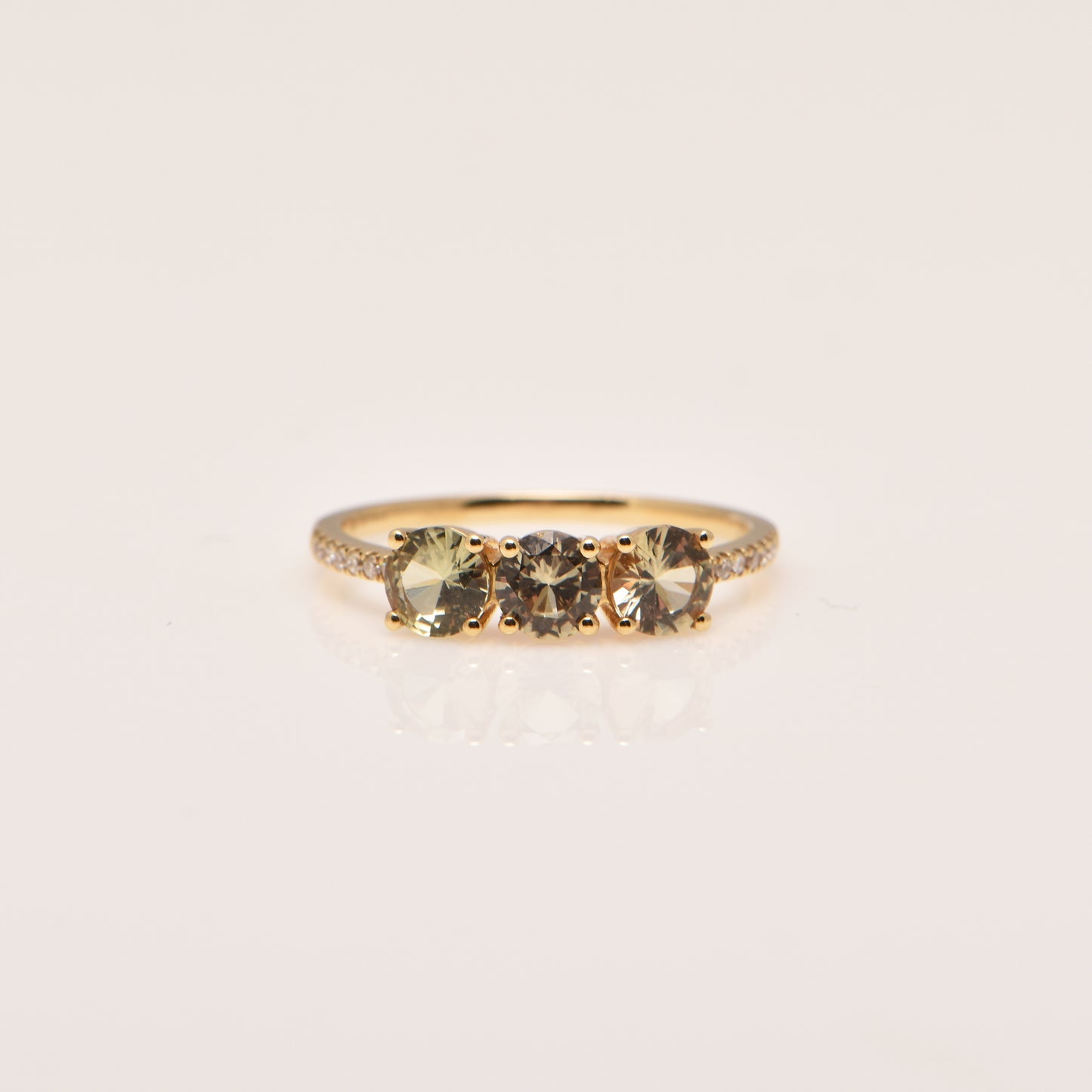 Unheated Sapphire and Diamond Ring
