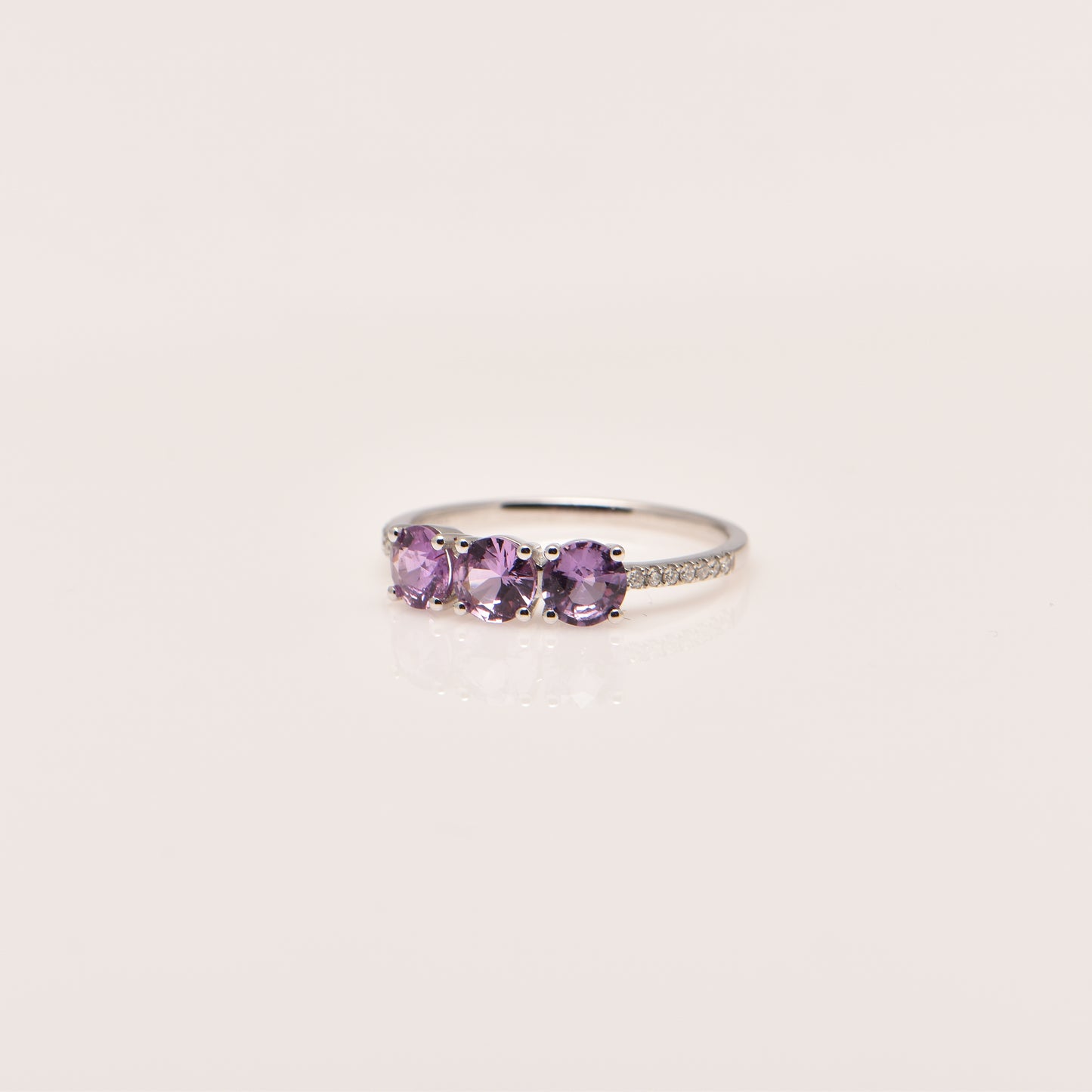 Unheated Sapphire and Diamond Ring