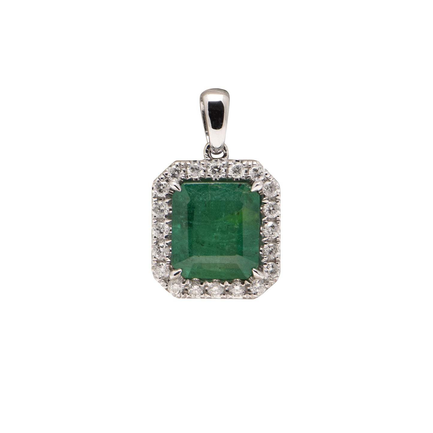Emerald and Diamond Pendant