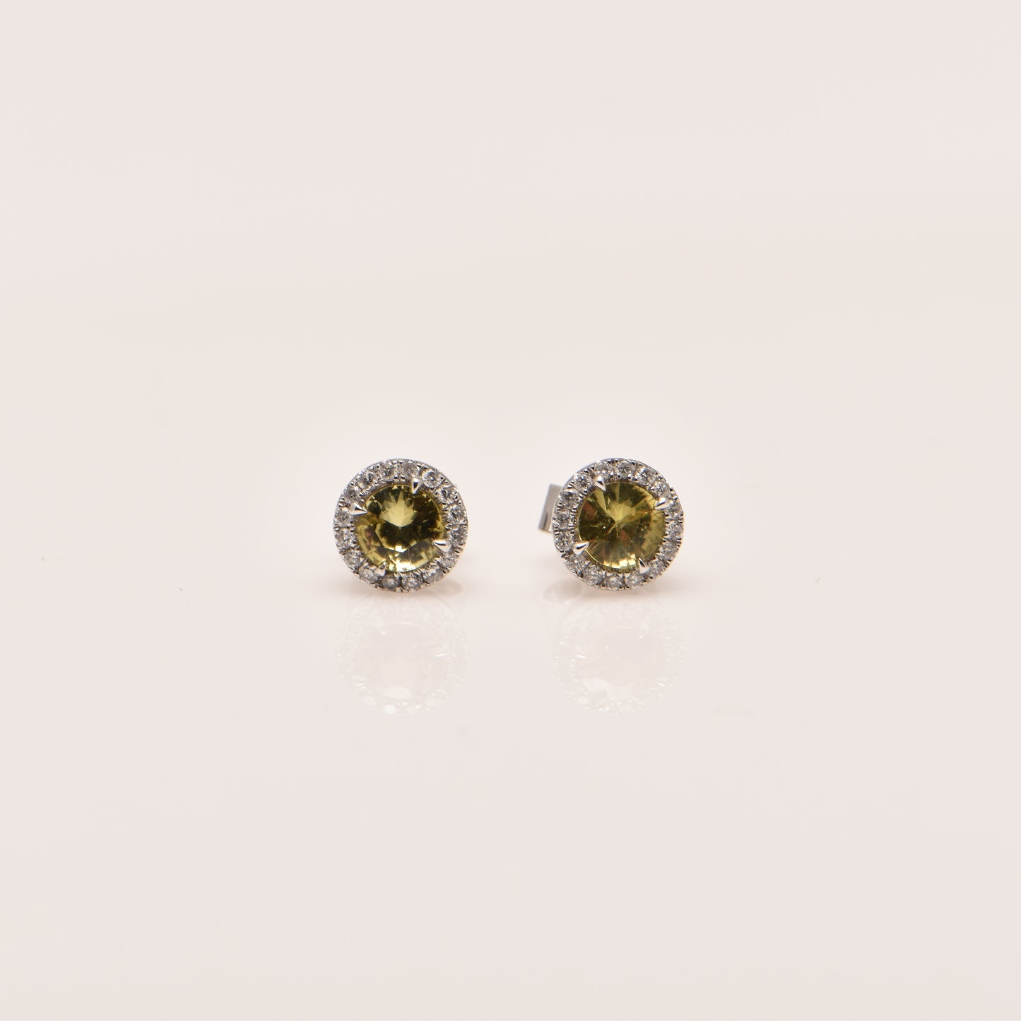 Unheated Sapphire and Diamond Earrings