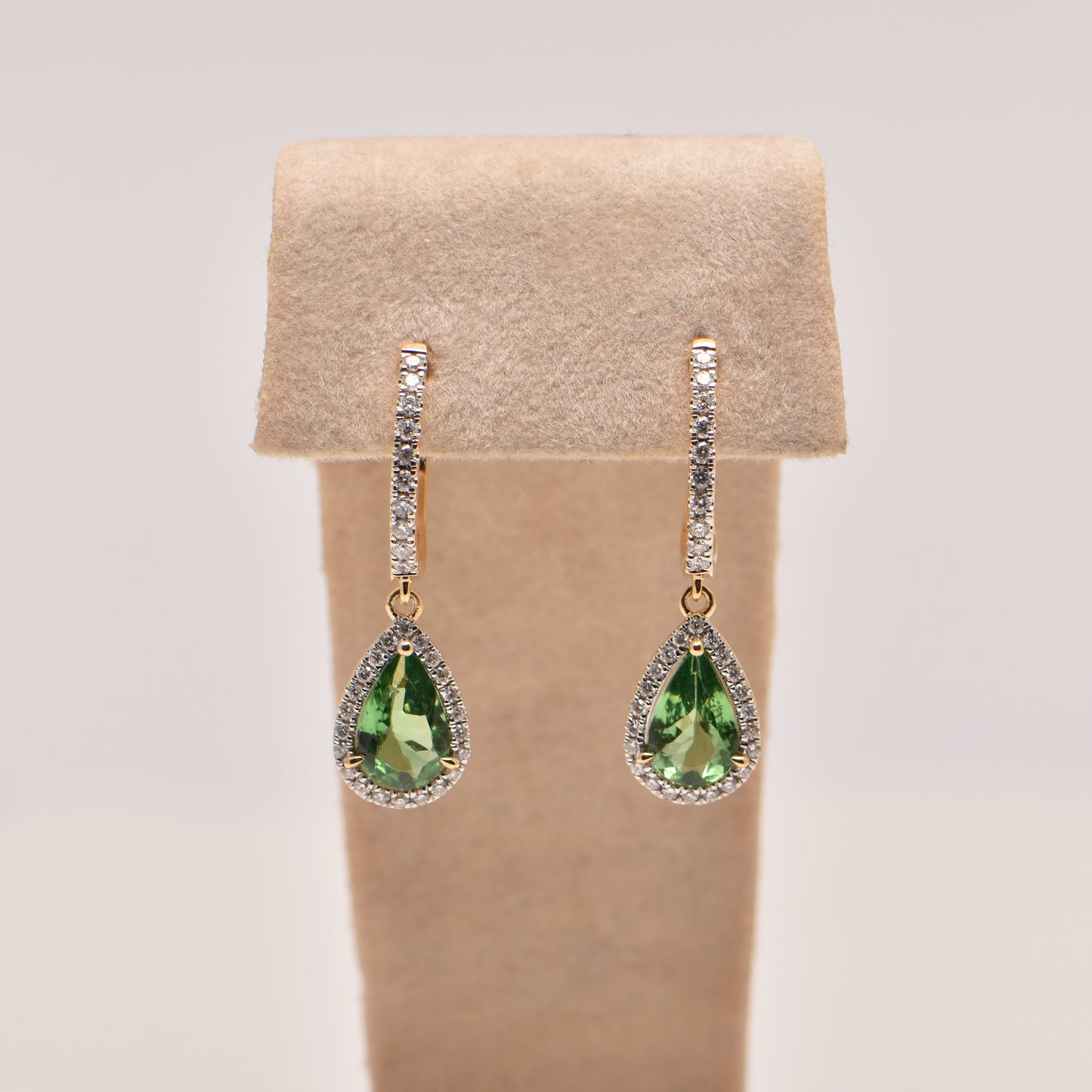 Tsavorite Garnet and Diamond Earrings