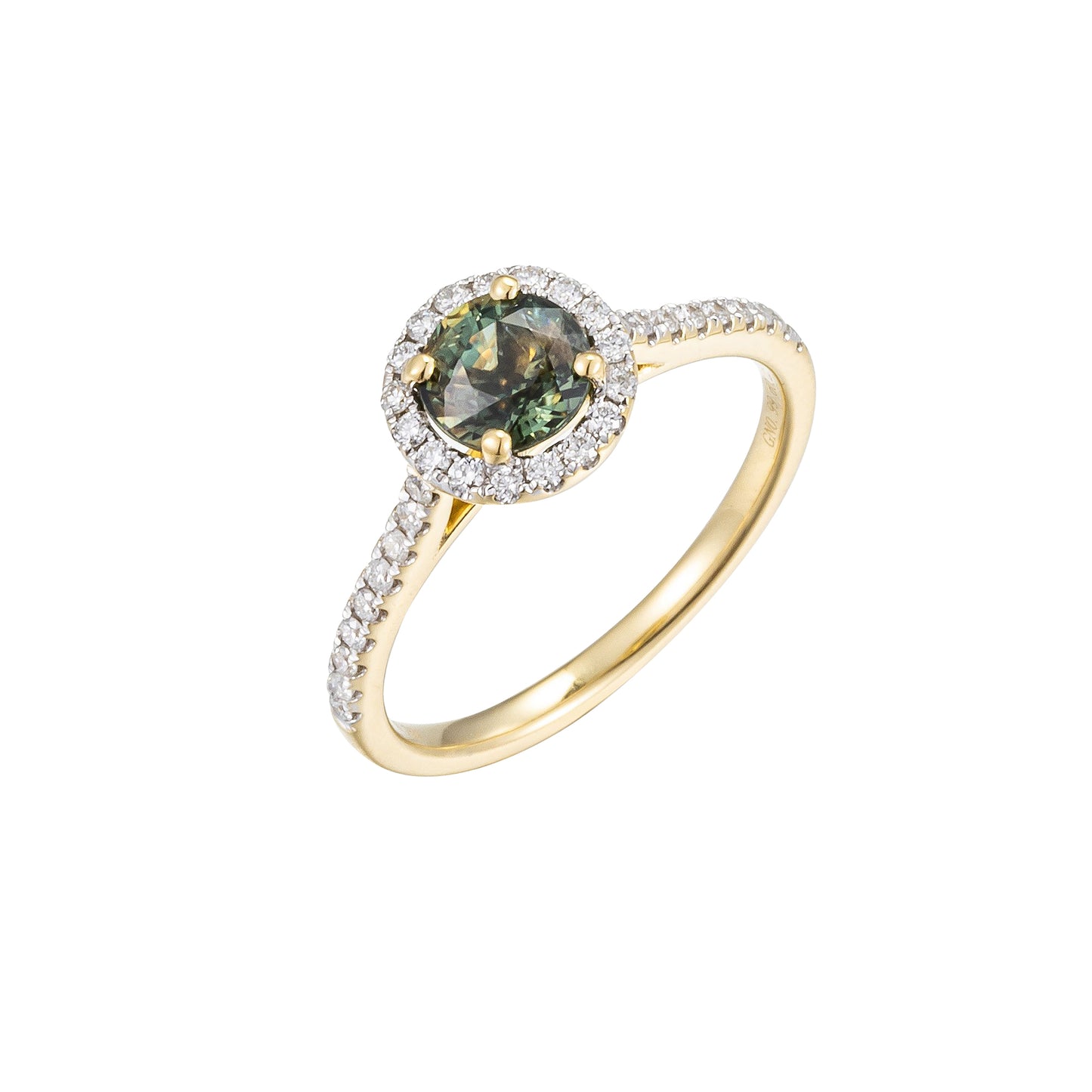 Natural Sapphire and Diamond Ring