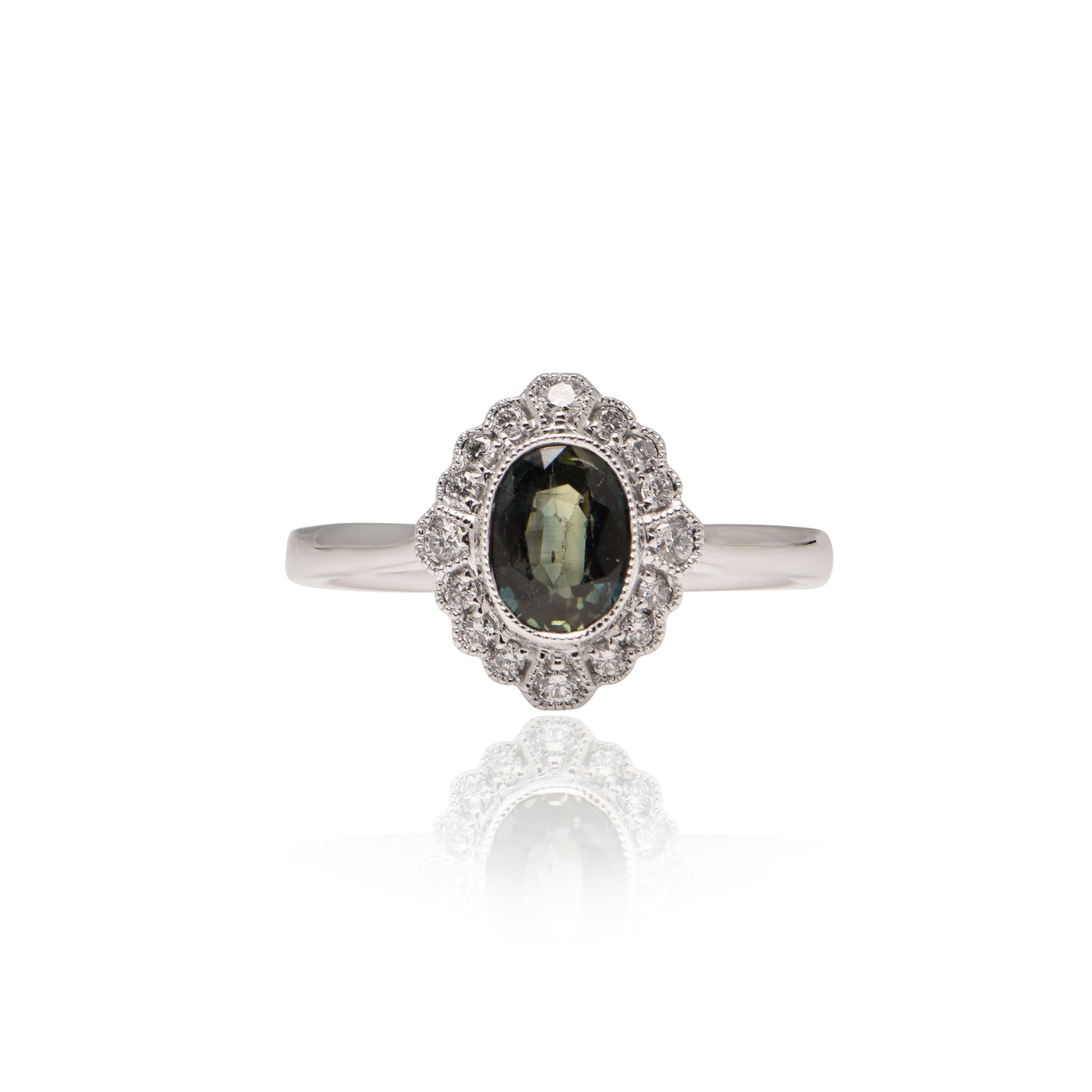 Australian Sapphire and Diamond Ring