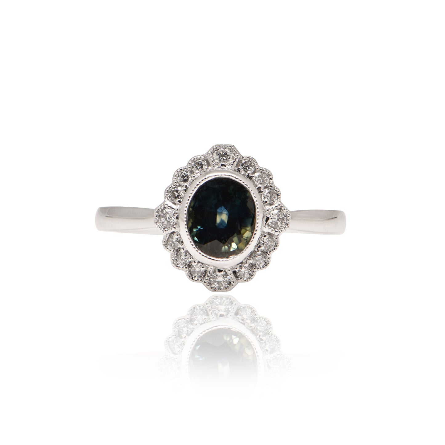 Australian Sapphire and Diamond Ring
