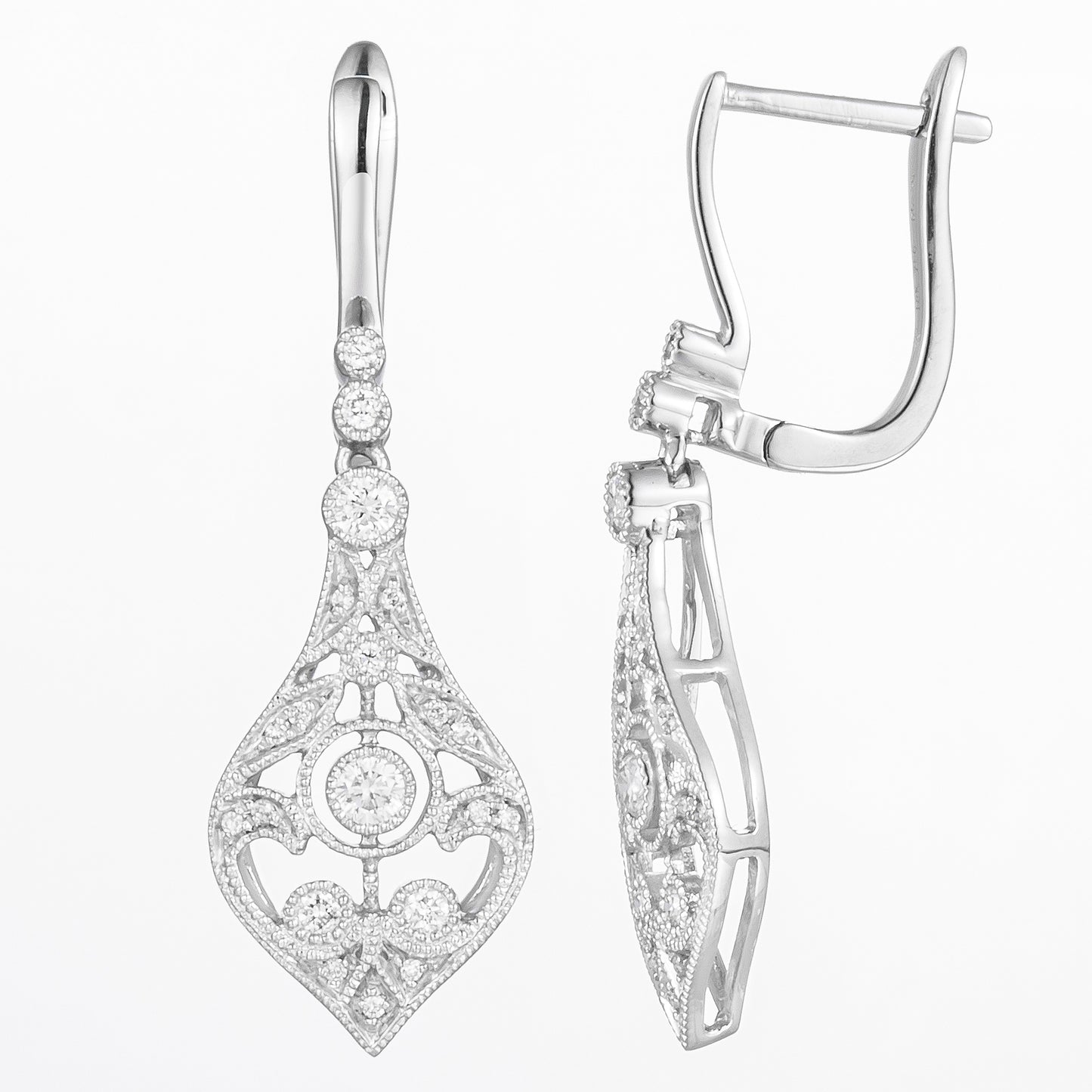 Art Deco Style Diamond Earrings