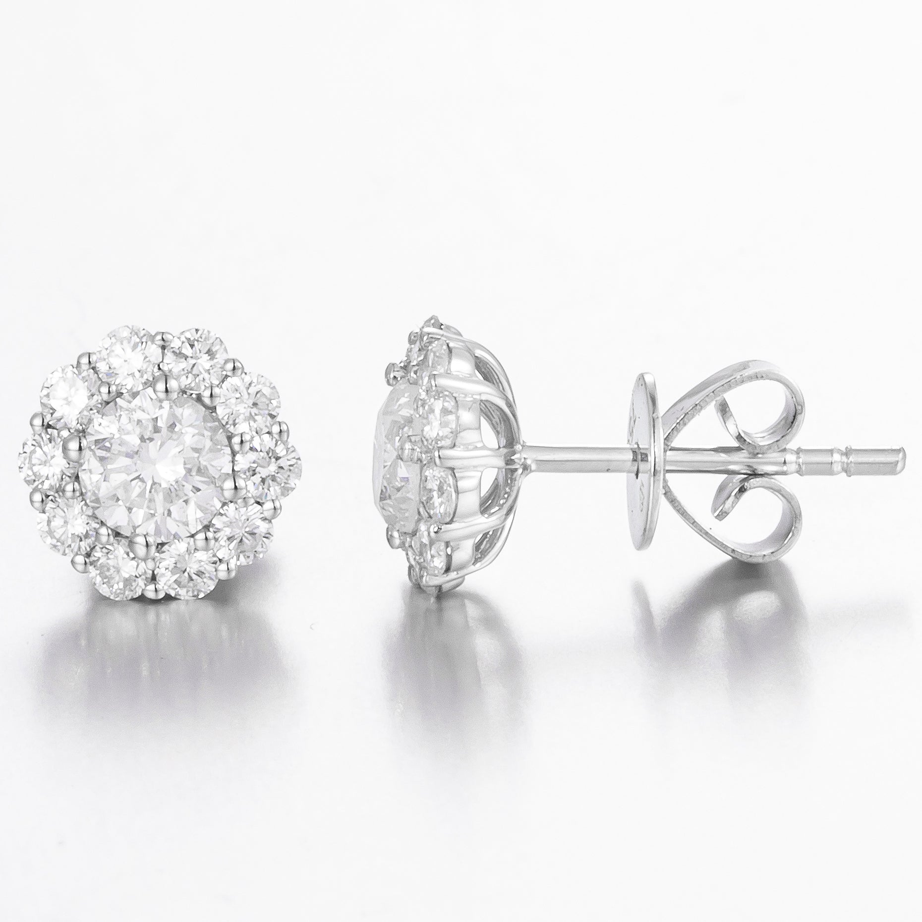 Halo hot sale diamond earrings