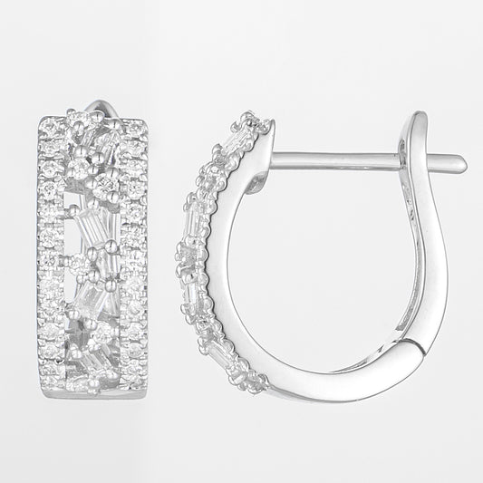 Taper Baguette Diamond Earrings