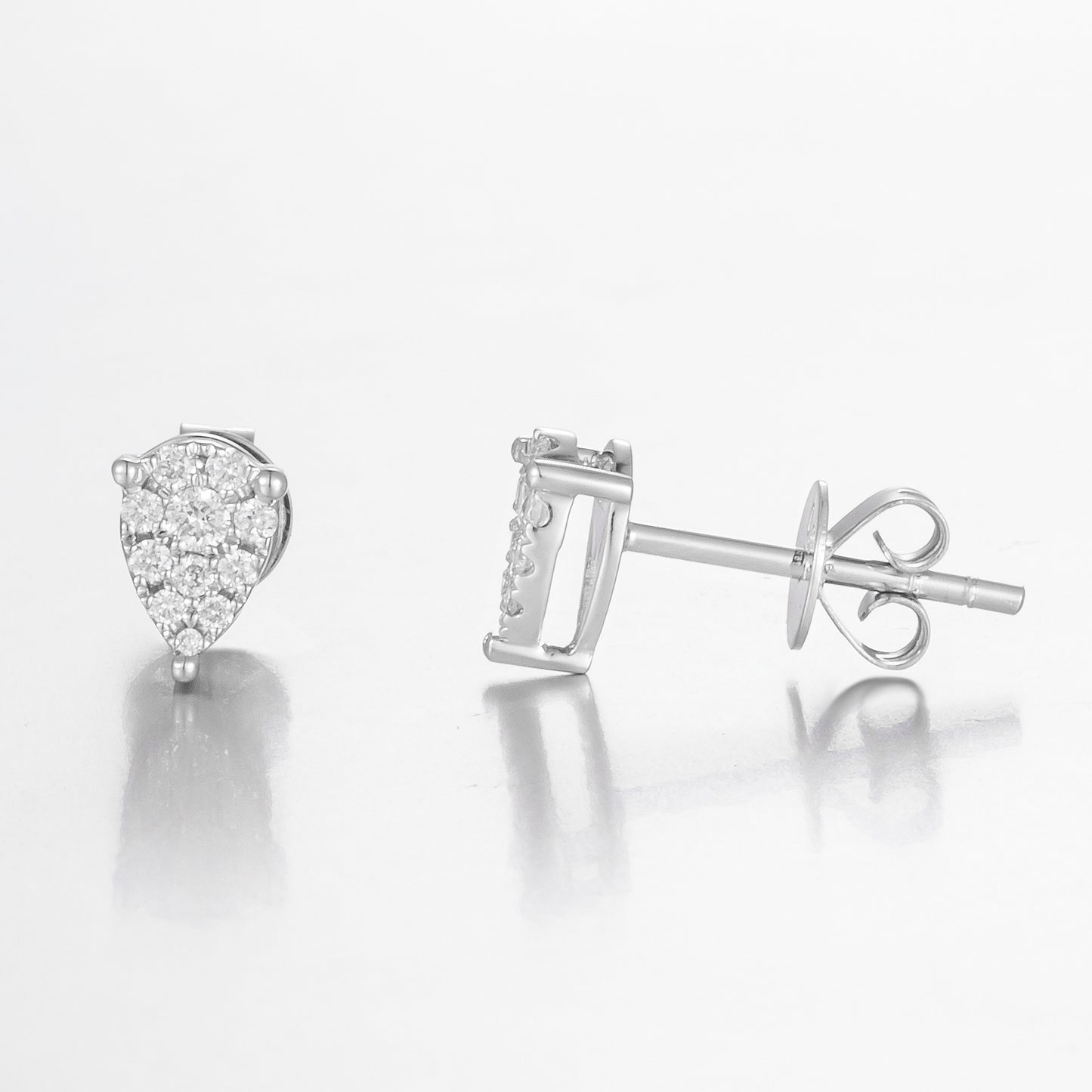 Pear Shape Diamond Earring Cluster