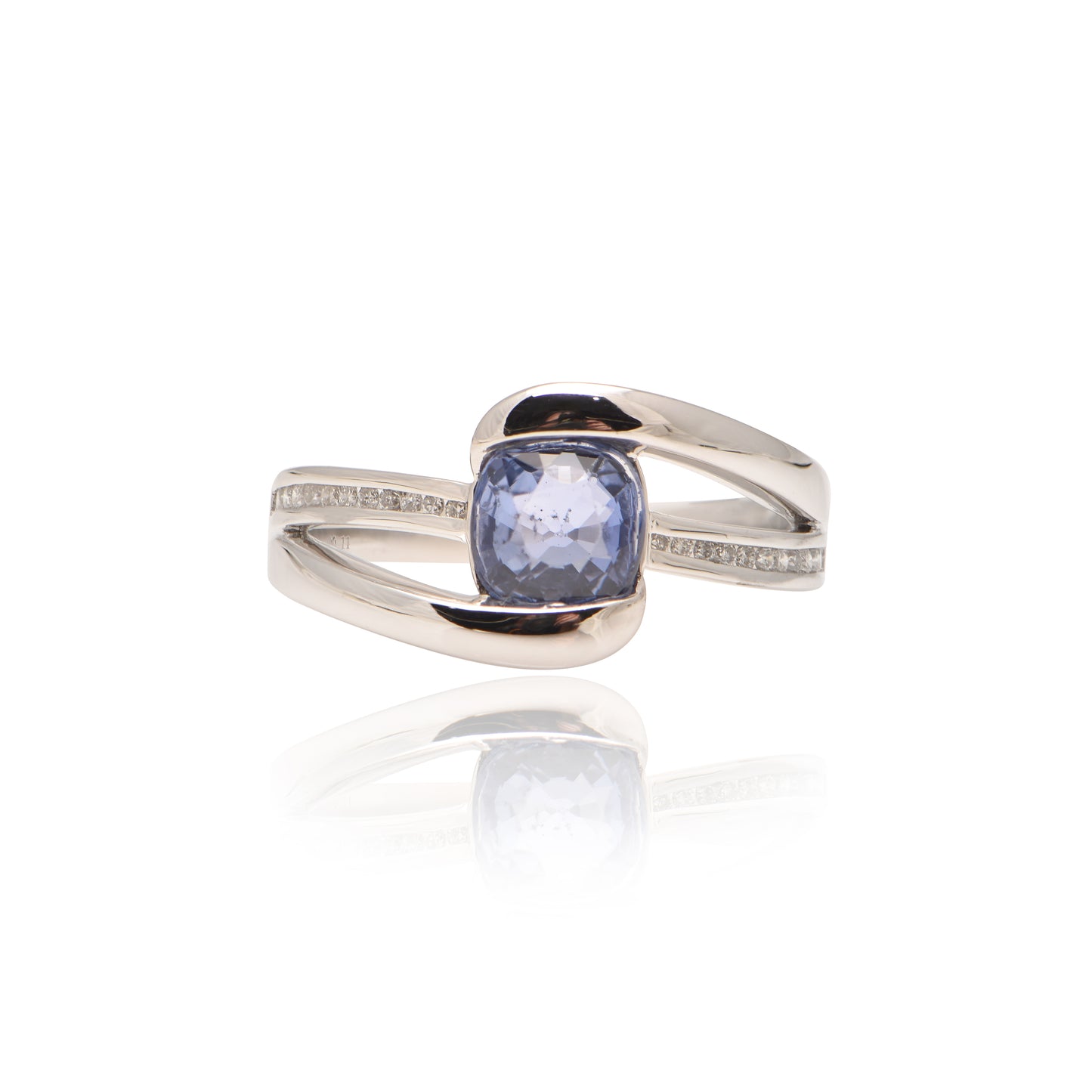 Sapphire and Diamond Engagement Ring