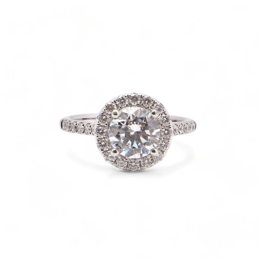 Natalia 0.50ct-1.50ct Round Natural Diamond Halo Engagement Ring - GIA Certified