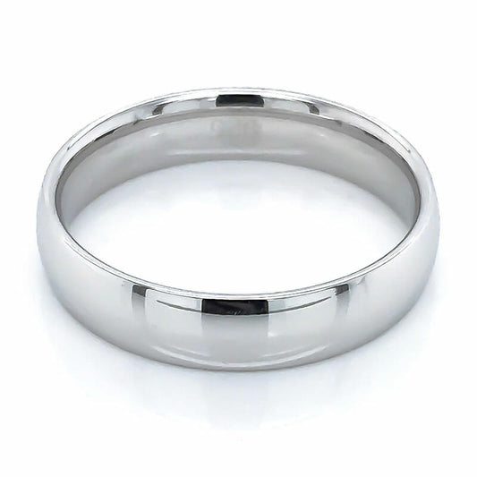(WBP05) Rhodium Plated Sterling Silver Men's Ring - 9 (S)