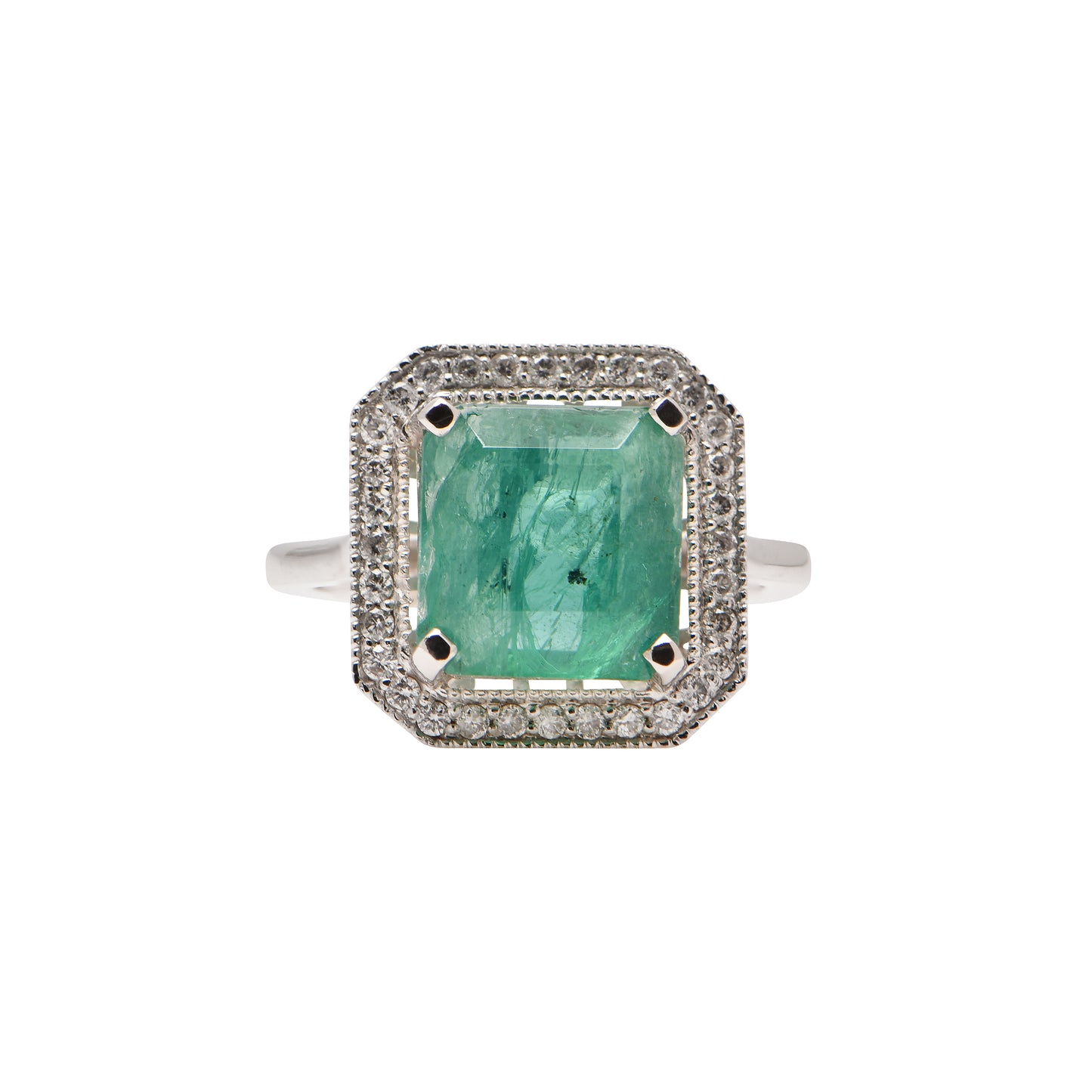 Emerald and Diamond Ring