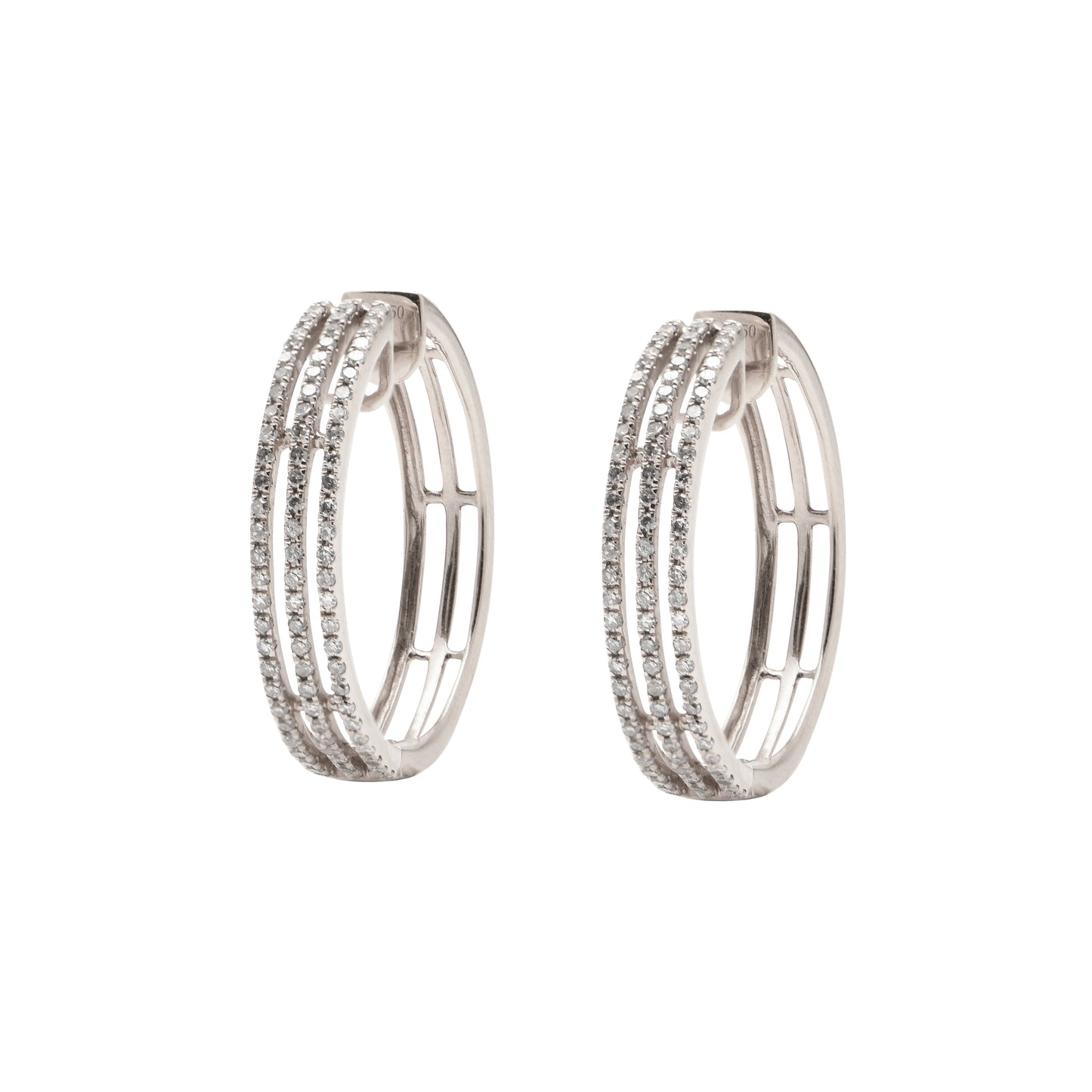 Diamond Hoop Earrings