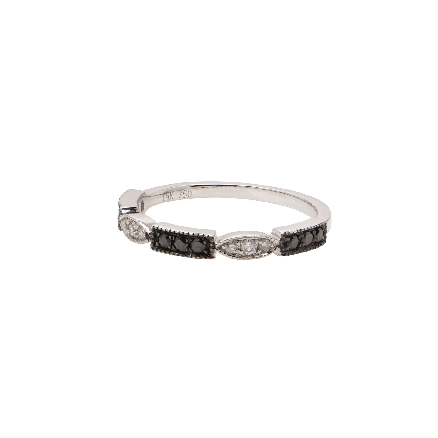 Black and White Diamond Ring