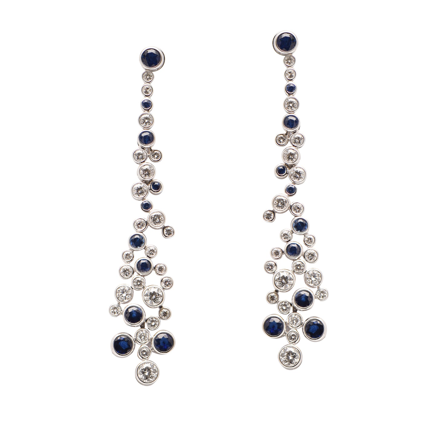 Diamond and Sapphire Earrings