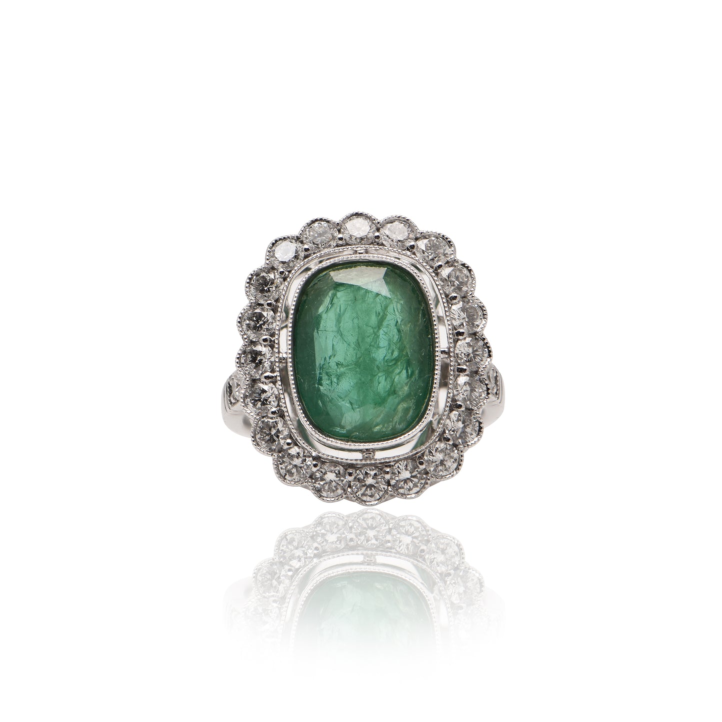 Emerald and Diamond Ring