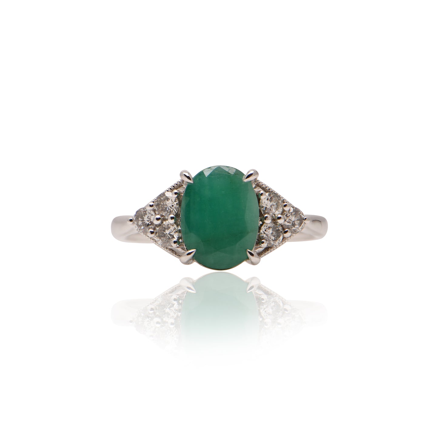 Emerald and Diamond Ring
