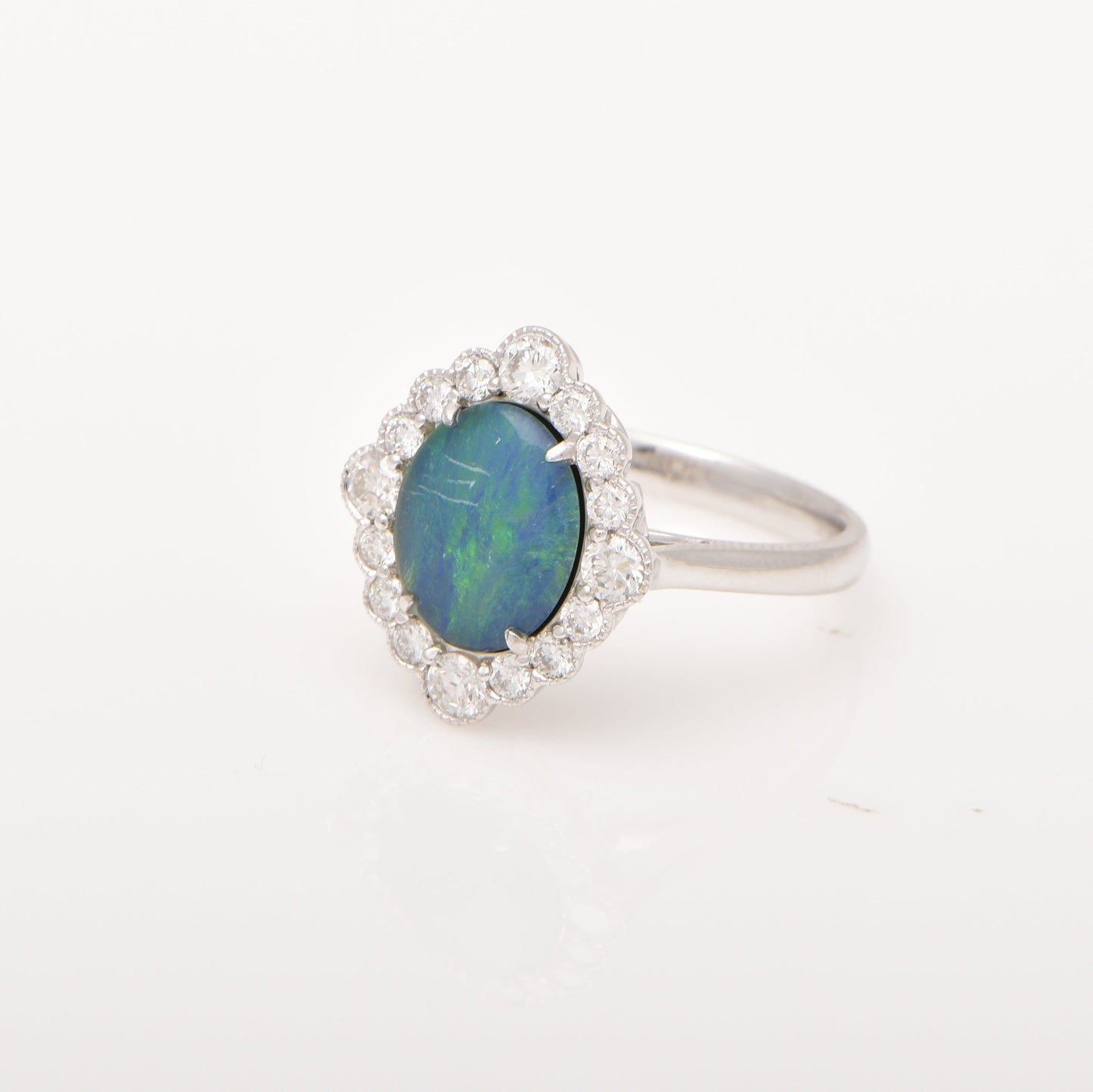 Opal and Diamond Ring