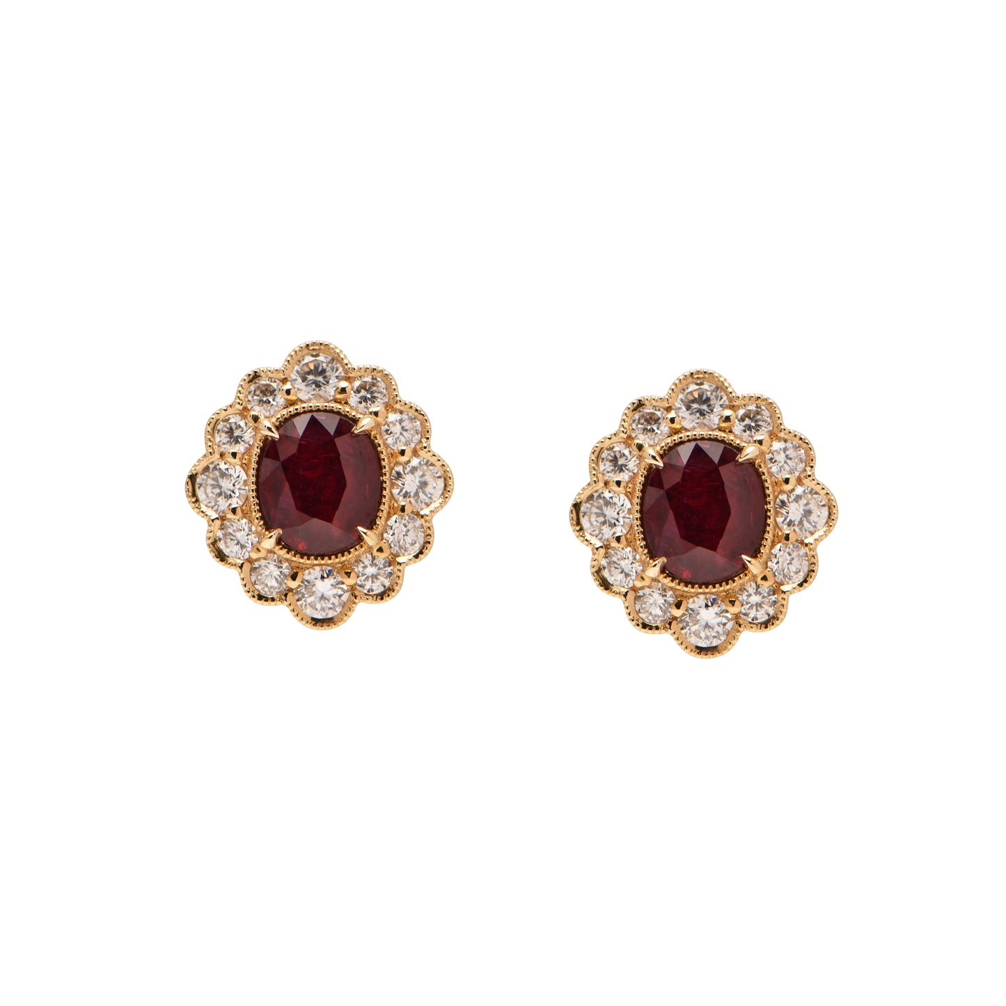 Ruby and Diamond Earrings