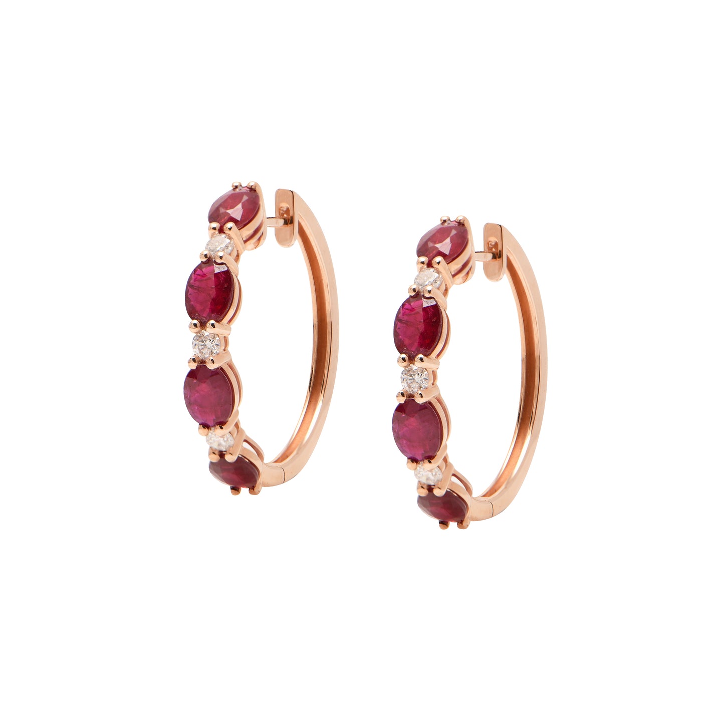 Ruby and Diamond Earrings