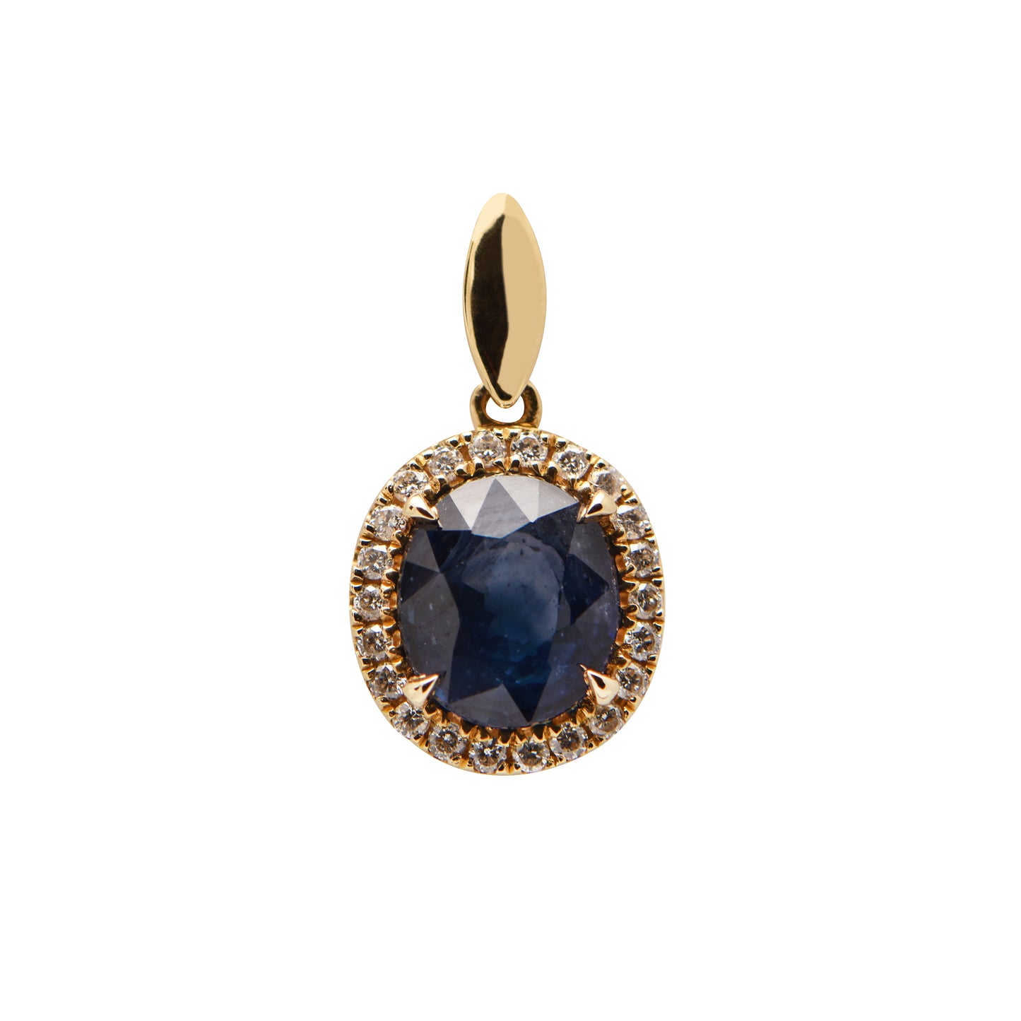 Ceylon Sapphire and Diamond Pendant