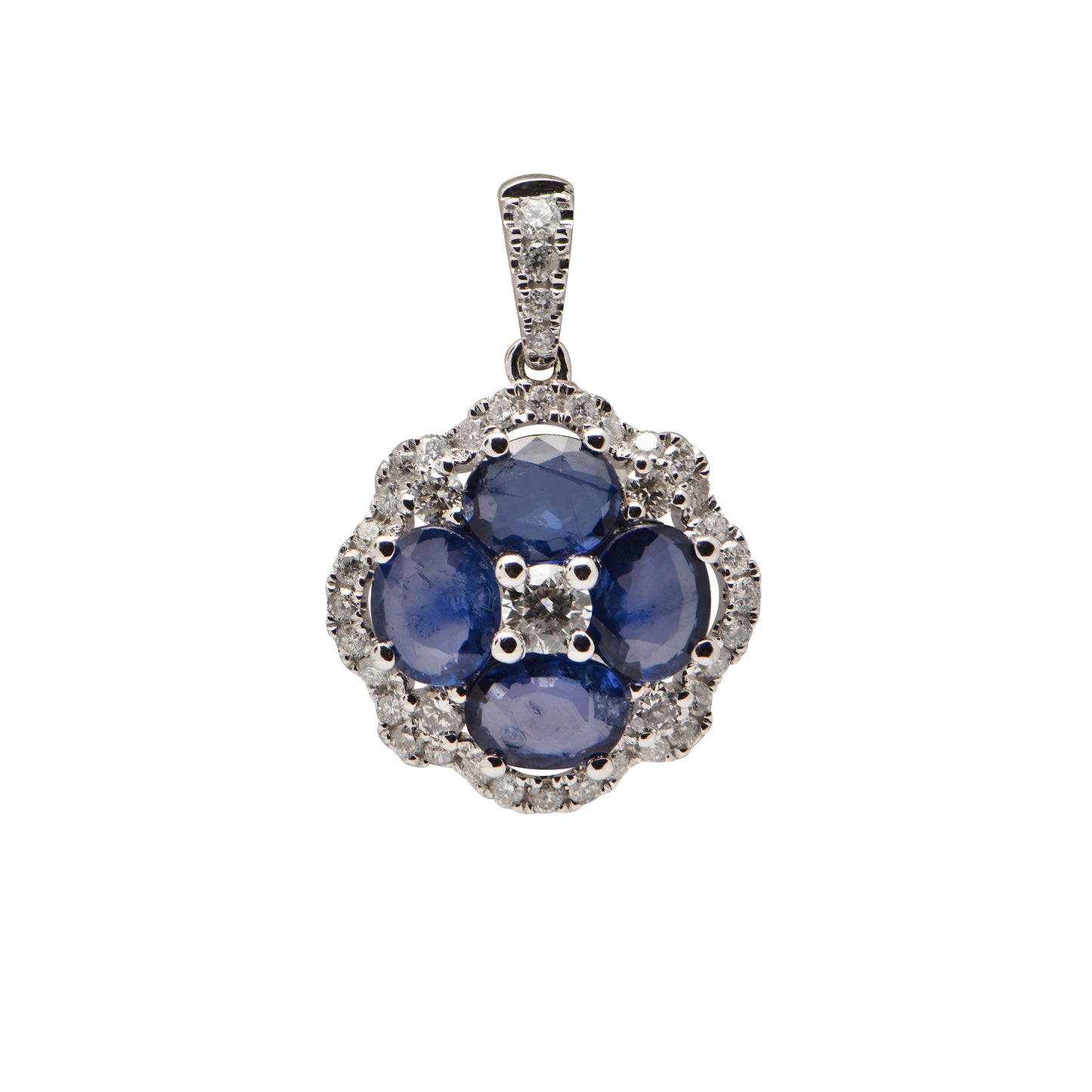Ceylon Sapphire and Diamond Pendant