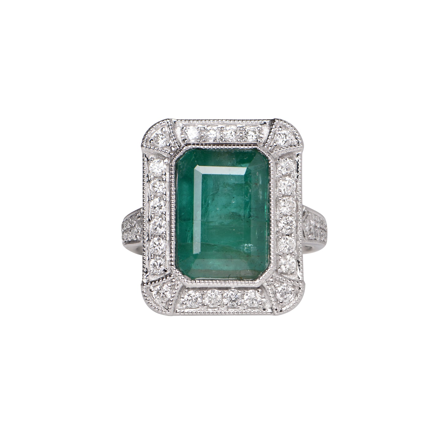 Emerald and Diamond Ring