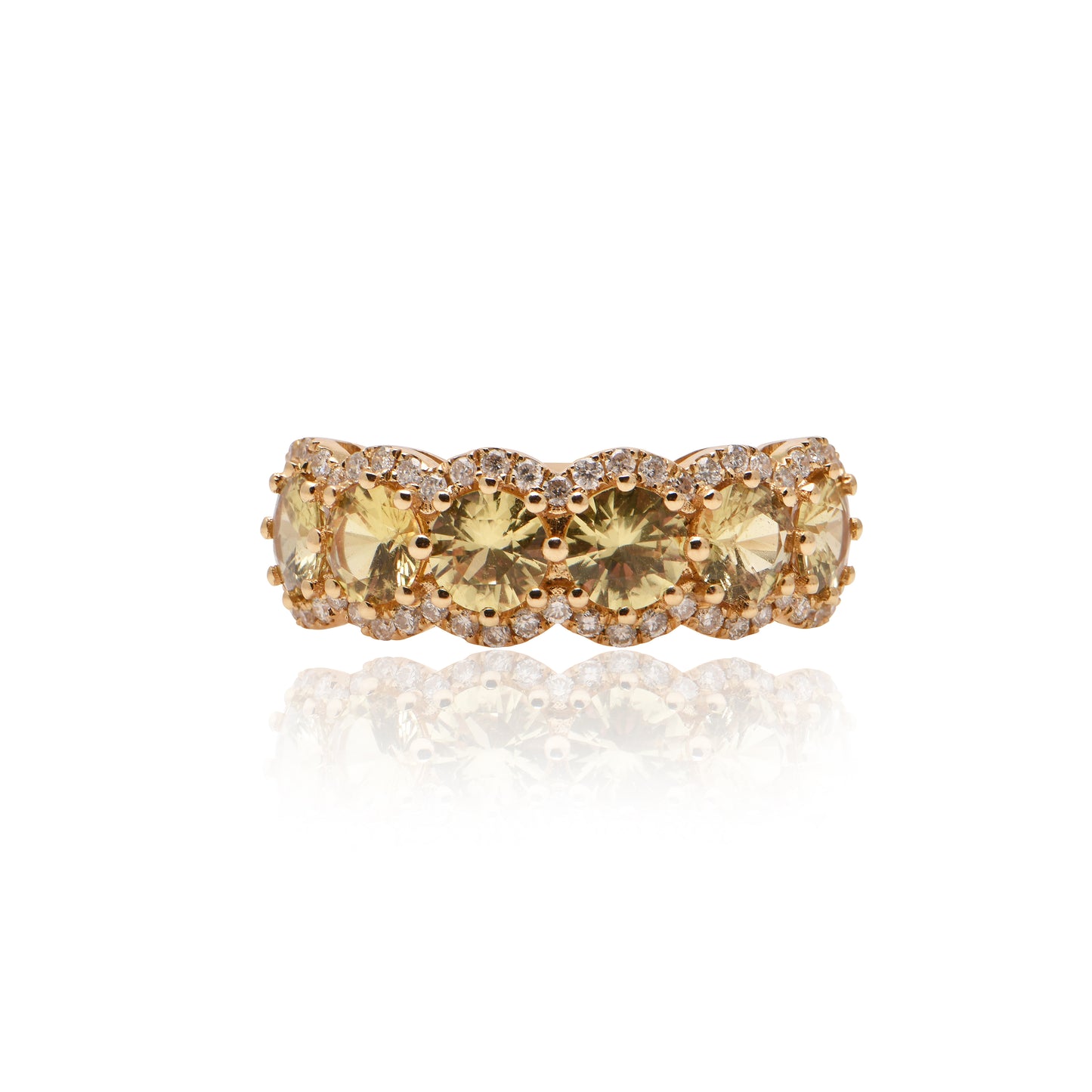 Unheated Sapphire and Diamond Ring