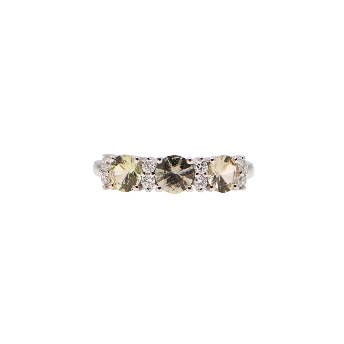 Unheated Sapphire and Diamond Ring