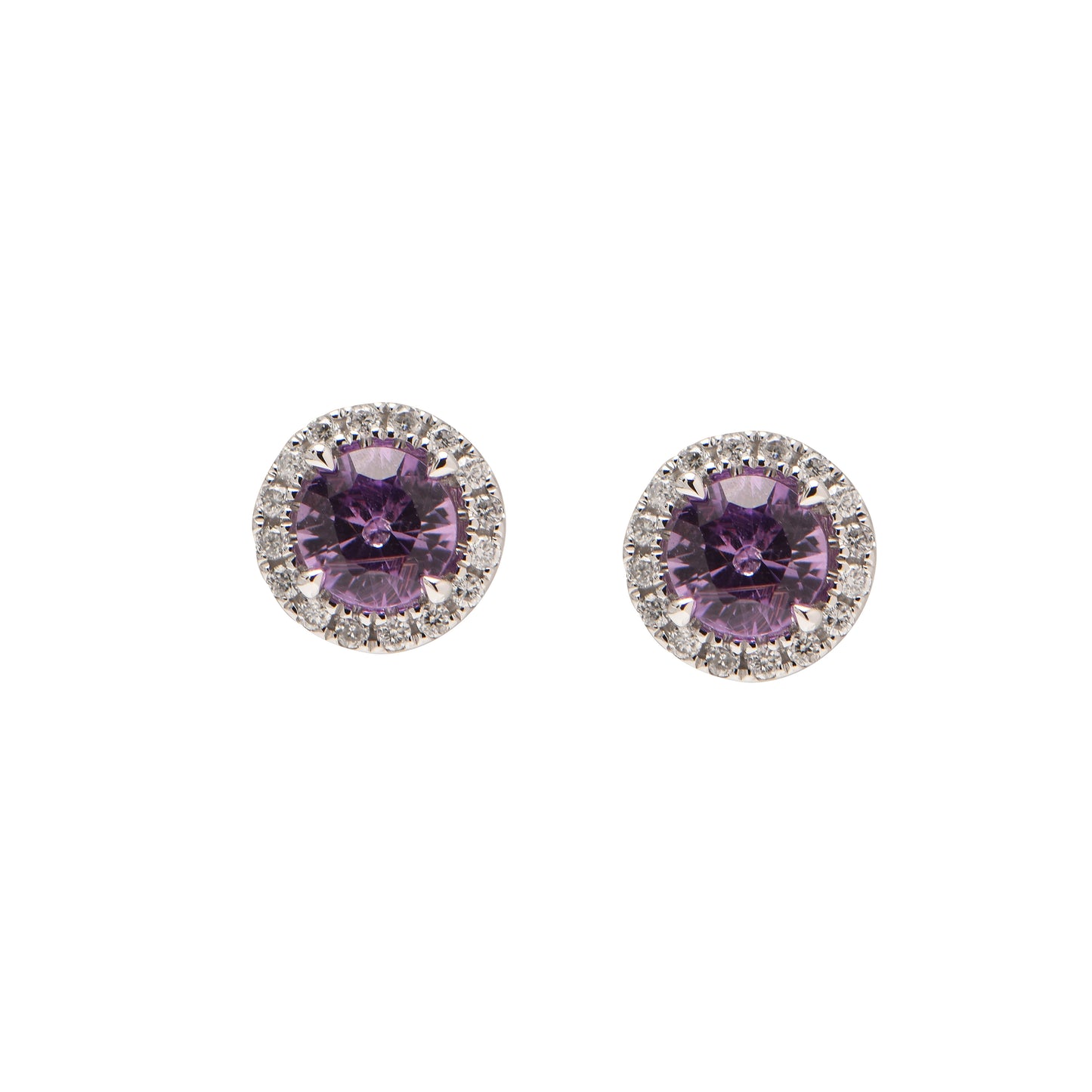 Unheated Sapphire and Diamond Earrings