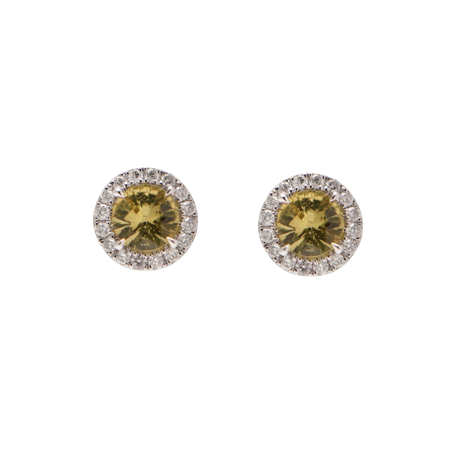 Unheated Sapphire and Diamond Earrings
