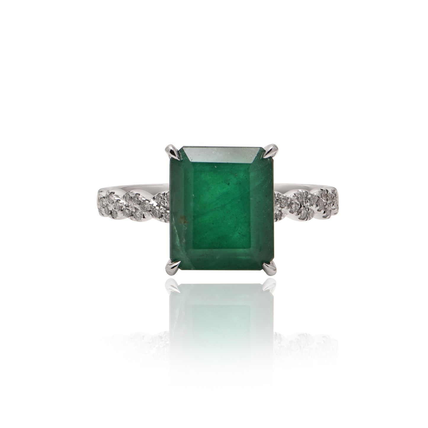 Emerald and Diamond Ring