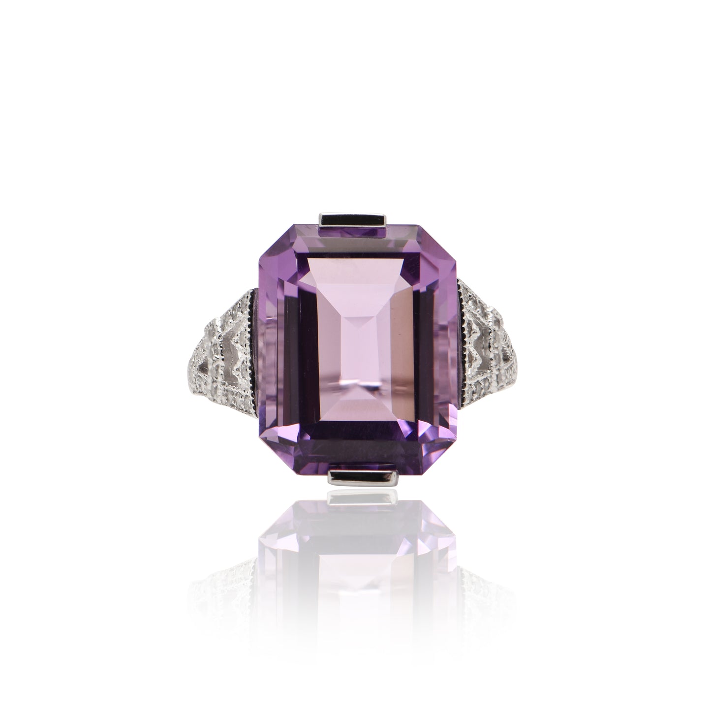 Amethyst And Diamond Ring