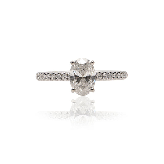 Natalia 0.50ct-1.50ct Oval Natural Diamond Engagement Ring - GIA Certified