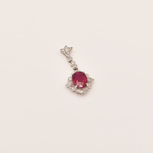 Glass Filled Ruby Pendant