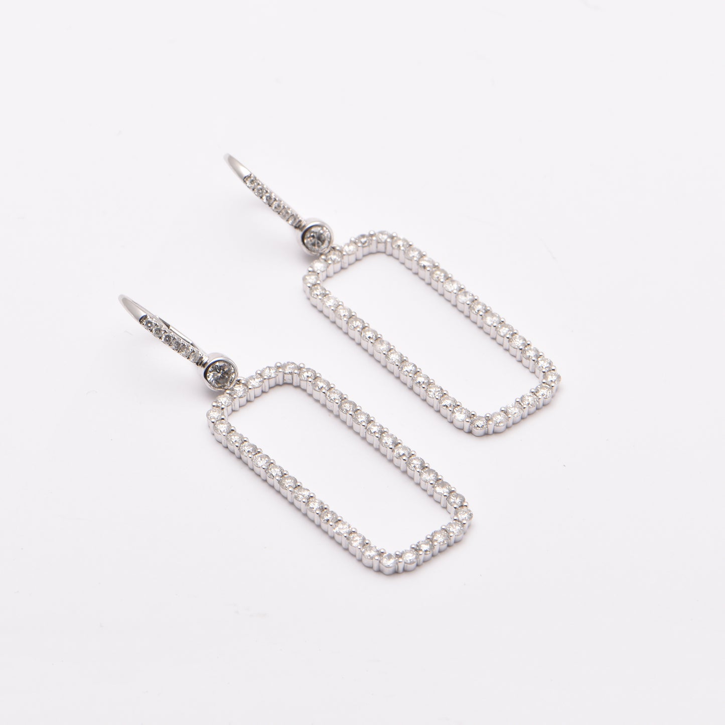Rectangular Diamond Earrings