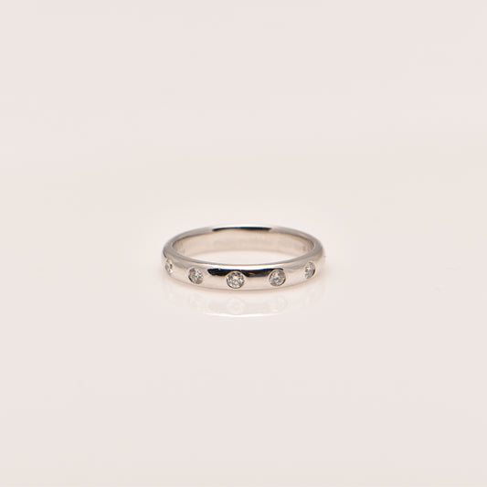 Flush Set Diamond Ring