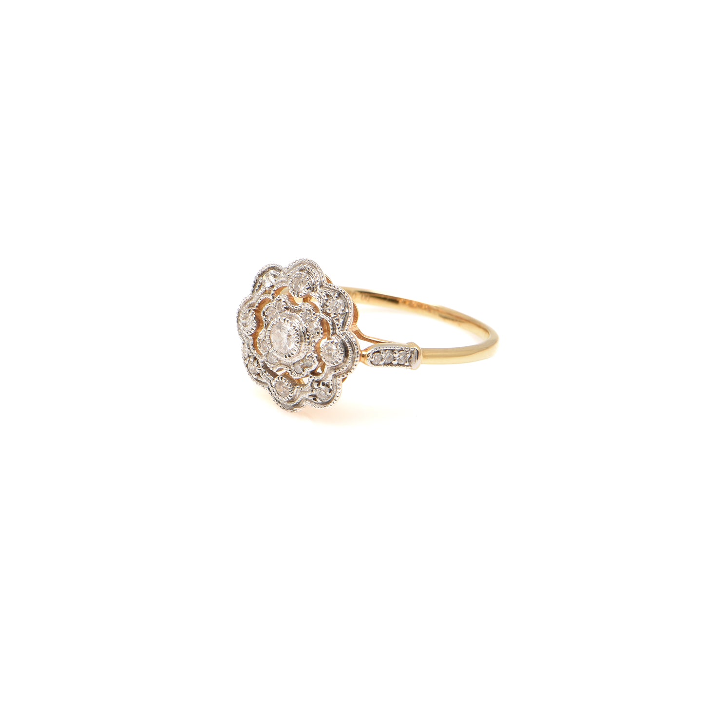 Diamond Dress Art Deco Style Ring