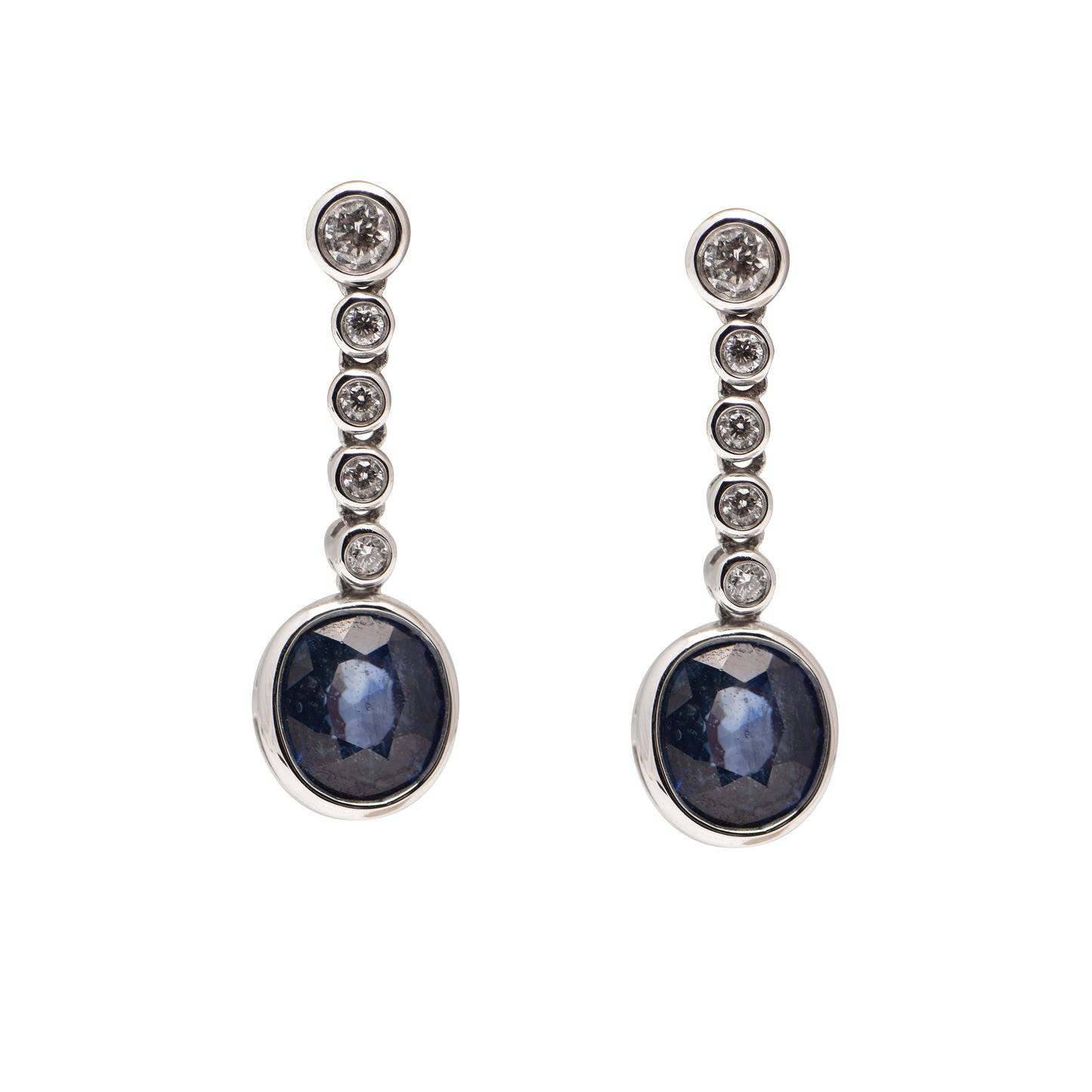 Sapphire and Diamond Earrings