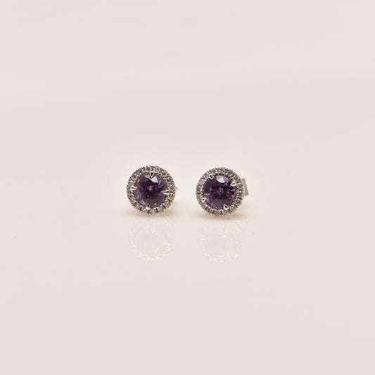 Unheated Sapphire and Diamond Earrings