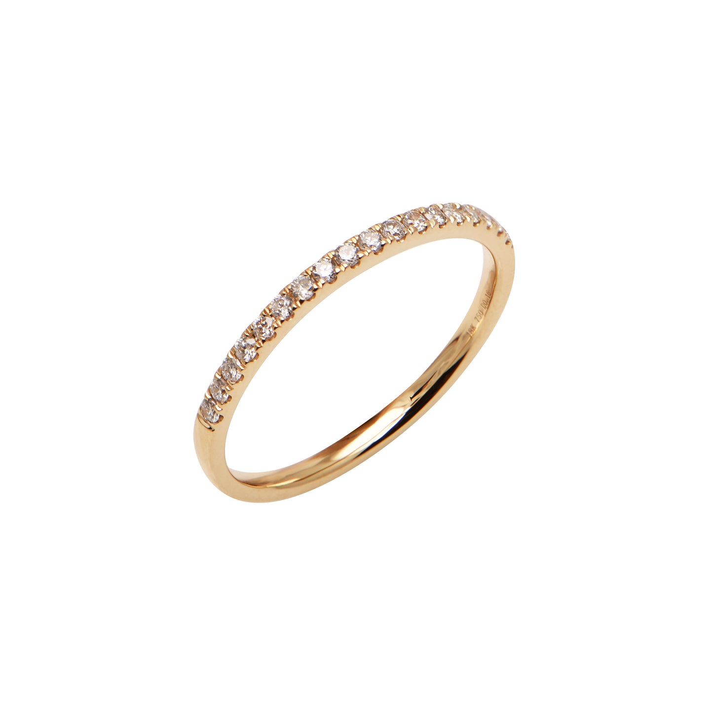 Diamond Band in 18ct Gold 1.5mm wide