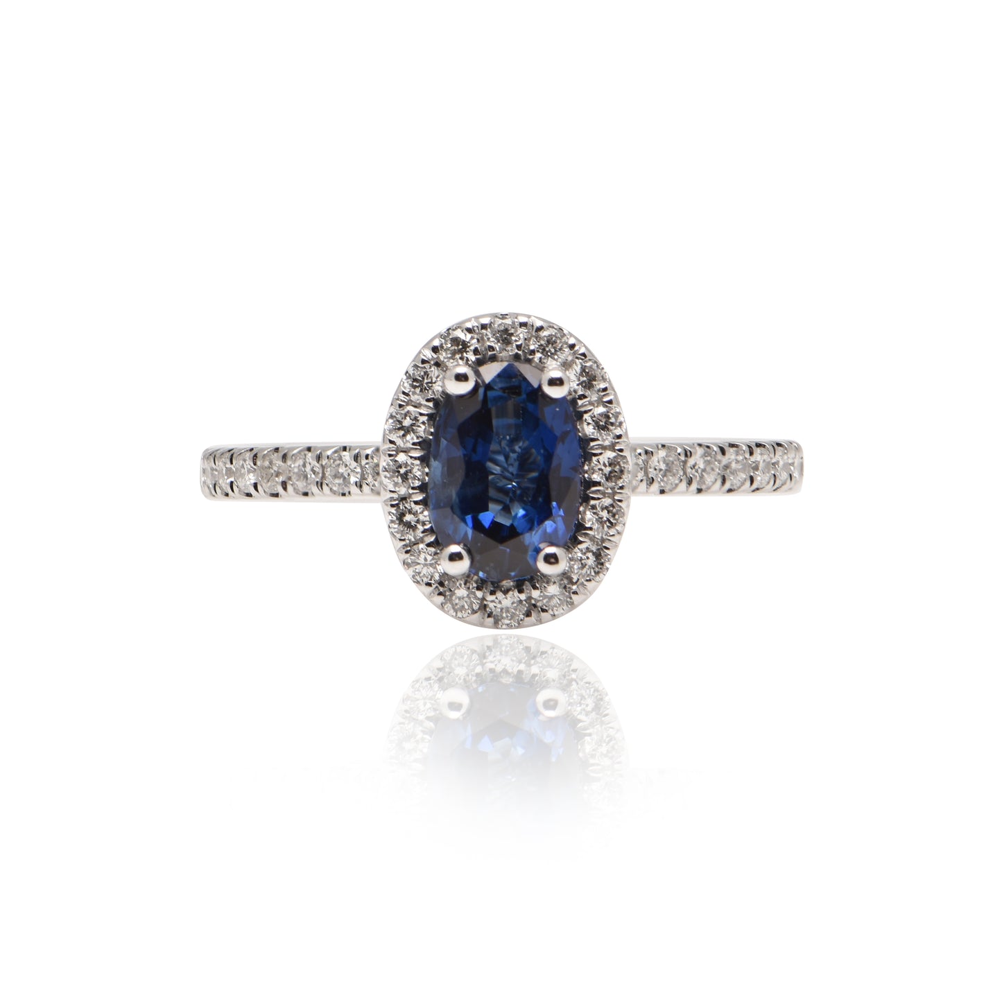 Natural Sapphire or Ruby and Diamond Ring