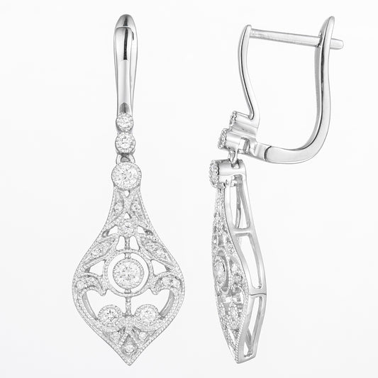 Art Deco Style Diamond Earrings