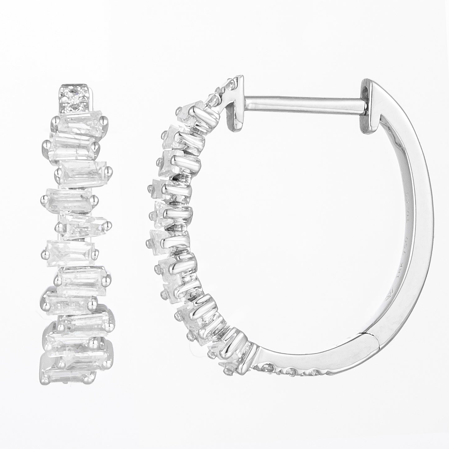 Taper Baguette Diamond Earrings