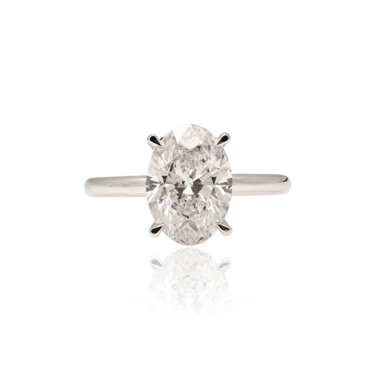 Hidden Halo Diamond Engagement Ring